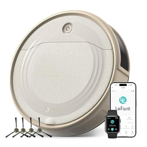 Lefant M310 Robot Vacuum Cleaner-4500Pa Suction, PreciSense Obstacle Avoidance, Brushless Motor, Quite, Slim, 160Mins, Self-Charging Robotic Vacuum, App/Wi-Fi/Alexa, Ideal for Pet Hair Hard Floor