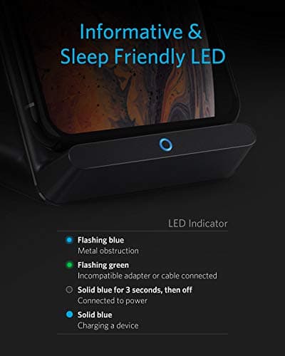 Anker 313 Wireless Charger (Stand), Qi-Certified for iPhone 17/17 Pro/17 Pro Max/16/15/14/13, 10W Fast-Charging Galaxy S23 S22 S21(No AC Adapter) (Black, 2 Pack) 5