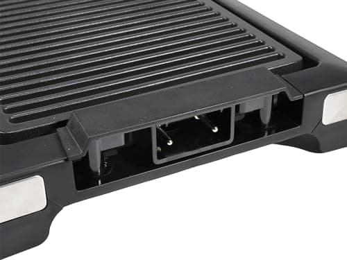 Electric Smokeless Indoor Grill, 1600W Fast Heat Up BBQ Grill, Nonstick Cooking Surface, 5 Levels Adjustable Temperature, Dishwasher Safe Removable Water Tray-Easy to Clean, Cool-touch Handles, Black 6