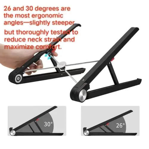 Portable Laptop Stand for Dell Alienware m17 m16 m15 m18 x17 x16 x15 x14 Area-51m 16 Aurora 14 15 16 17 18 inch Gaming Laptop for desk,Made of Reinforced Nylon, 304 Stainless Steel and Silicone 5