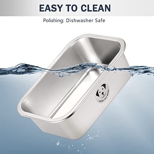 Stainless Steel Dog Bowls for Large Dogs, 0.85 Gallons High Capacity Metal Food Dog Bowls Extra Large Water Bowl for Dogs 5