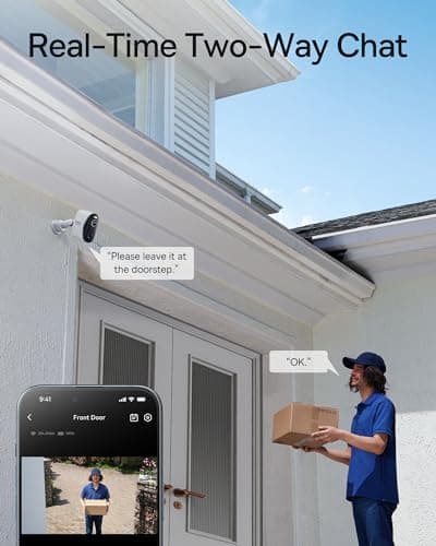 Baseus Security Cameras Wireless Outdoor, N1 2-Cam Kit with True 2K Clarity, No Monthly Fee, 16TB Expandable Local Storage, 210-Day Battery Life, Spotlight & Alarm, Works with Alexa and Google Home 8