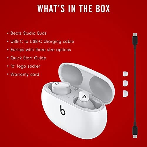 Beats Studio Buds – True Wireless Noise Cancelling Earbuds - White (Renewed) 9