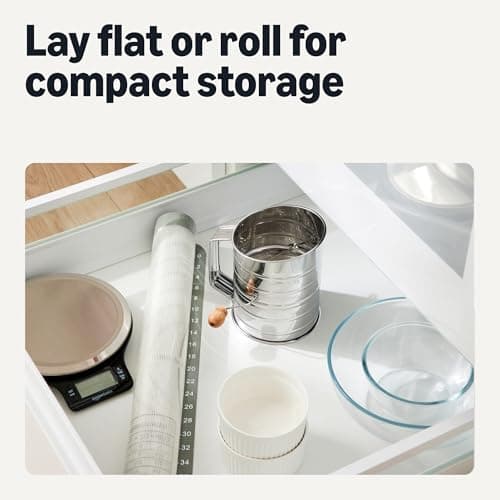 Amazon Basics Nonstick Silicone Pastry Baking Mat with Measurements, BPA-Free, Oven-Safe, Extra Large 20 x 28 in 6