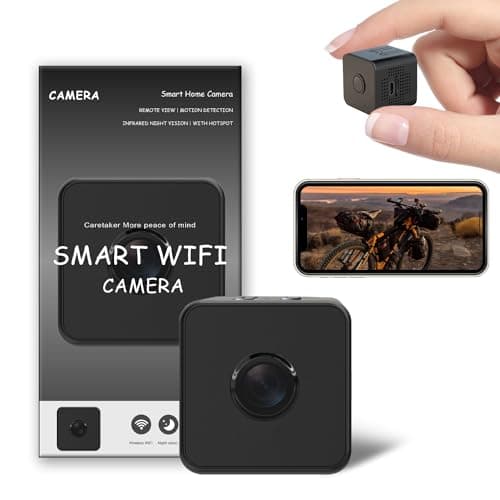 Security camera - 1080P Indoor Camera - Nanny Camera - Best Mini Camera - WiFi Wireless Camera - Home Camera for Pet/Baby - Live Video Recorder with Night Vision - Full HD Surveillance Camerar (Black)