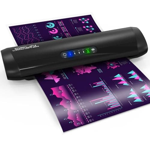 3-10 Mil Commercial Laminator Machine with Laminating Sheets, 4-Roller Jam-Free Thermal Laminator Machine 11x17, Fast Warm-up 13 Inch Laminating Machine, Hot Lamination Machine for Office School Home