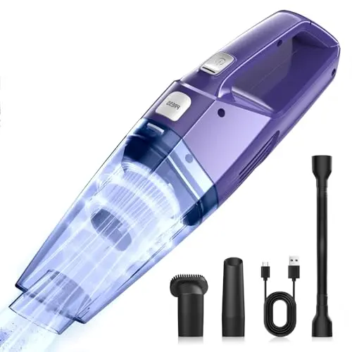 Bossdan Handheld Vacuum Cordless – Car Vac Portable with 8KPA & Multi Accessories & Low Noise, Lightweight Hand Held Vacuum Cordless Rechargeable for Car/Home/Dust/Pet Hair, Mine Portable Vacuum