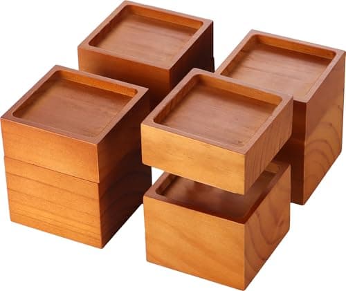 Lufia Wood Bed Furniture Risers 2, 3 or 4.6 Inch, Solid Pine Wood Furniture Risers: Enhance Durability, Comfort, and Style with Effortless Installation and Added Functionality