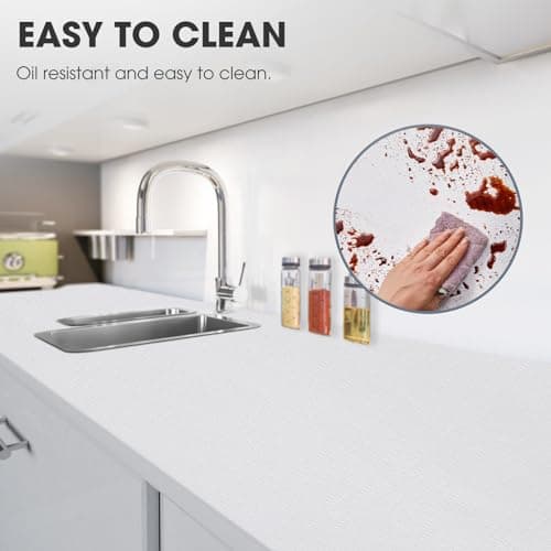 ALIUNI Drawer and Shelf Liner, Non-Slip Kitchen Cabinet Liners Non-Adhesive Thick Strong Grip Waterproof Washable Mats Protect Dresser Shelves Cupboard Bathroom Cabinets, White, 12 in X 10 FT 3