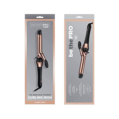 CONAIR INFINITIPRO Rose Gold Titanium 1-Inch Curling Iron, 1-inch barrel produces classic curls – for use on short, medium, and long hair 7