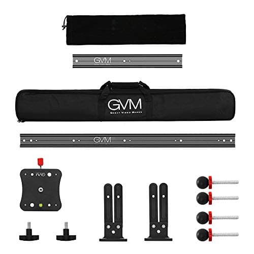 GVM Camera Slider Dolly Track, 31.5" Camera Slider Aluminum Rods Rotatable Rubber Wheels for DSLR Camera Camcorder and Low-Level Shooting 9