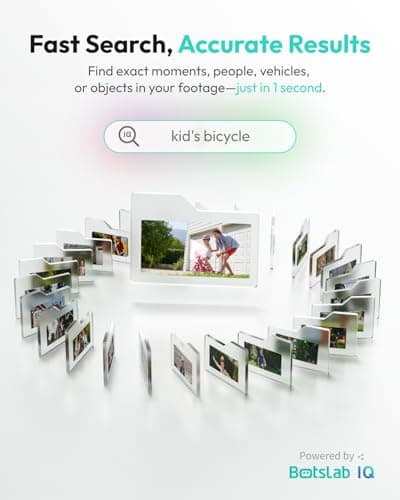 BOTSLAB Security Cameras Wireless Outdoor, 4 Cam-Kit, 4K Color Night Vision, Solar Security Camera System with 360° PT, No Monthly Fee,32GB Local Storage Base Station,AI Recognition,DIY Installation 9