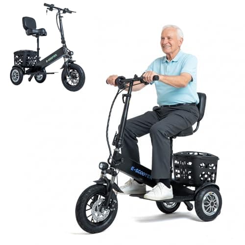 3 Wheel Mobility Scooter for Adults & Seniors, Lightweight Foldable Travel Scooter, 36V 500W Powerful Motors, 48 lbs Portable Design, Long-Range Electric Mobility Device, Supports up to 330 lbs