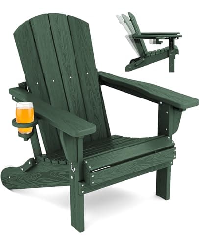 SERWALL Adjustable Folding Adirondack Chair Green