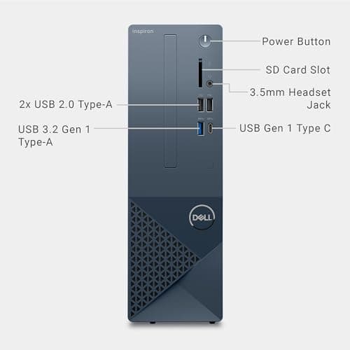 Dell Inspiron 3030s Small Desktop - Intel Core i5-14400 Processor, 16GB DDR5 RAM, 512GB SSD, Intel UHD 730 Graphics, Windows 11 Home, Onsite & Dell Migrate Support - Mist Blue 11