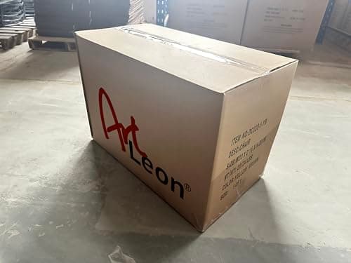 Art Leon Mid Century Modern Chair, Oak Legs Swivel Accent Chair No Wheels, Faux Leather Armchair for Small Spaces Home Office Living Room Bedroom, Yellow Brown 10