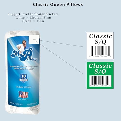 MyPillow Bedding Bed Pillows for Sleeping Queen Size, Perfect for Back, Stomach or Side Sleepers - My Pillow Classic Pillow [Queen, Firm] 6