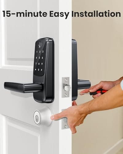 Keyless Entry Door Lock with Handle, Built-in WiFi Deadbolt,132456789 7