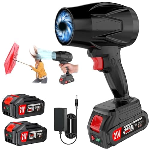 Leaf Blower Cordless with Battery and Charger, 21V Hand Held Blower, Turbo Air Jet Blower, Portable Handheld Leaf Blower with Adjustable Speed for Patio, Lawn Care, Car Snow, Blowing Leaves and Dust