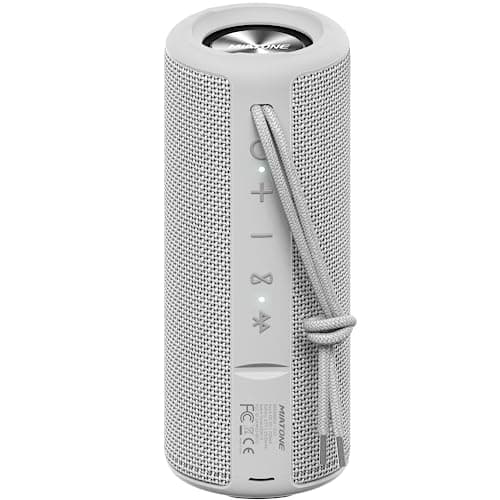 MIATONE Boombox Portable Bluetooth Speaker Wireless Outdoor Waterproof Speaker - Grey