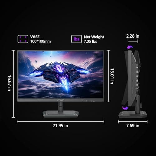 INNOCN 24.5 Inch Gaming Monitor 1440P 240Hz QHD 2K PC Desktop Gaming Screen Fast IPS HDMI 2.1 Display, DisplayPort, Built-in Speaker, 25G2S 5