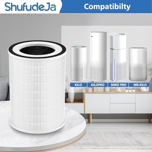 True HEPA KILO Filter For Afloia KILO, KILOPLUS, KILOPRO, MIRO, MIRO PRO and for MORENTO MR-Kilo, Kalo Air Purifier, 360° 3-Stage Filtration for Home Bedroom Large Room Odor Dust Pollen Smoke, 2 Pack 9