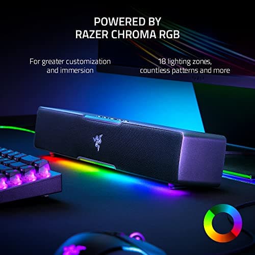 Razer Leviathan V2 X PC Soundbar with Full-Range Drivers - Compact Design - Chroma RGB - USB Type C Power and Audio Delivery - Bluetooth 5.0 - for PC, Laptop, Smartphones, Tablets & Nintendo Switch 6