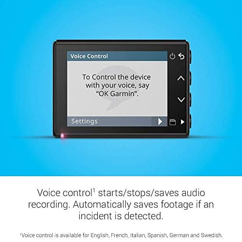 Garmin Dash Cam 56, Wide 140-Degree Field of View in 1440P HD, 2" LCD Screen and Voice Control, Very Compact with Automatic Incident Detection and Recording (Renewed) 5