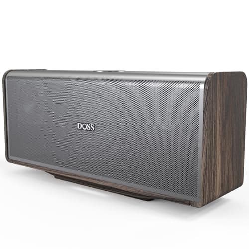 DOSS SoundBox Ultra Bluetooth Speaker with 2.1 Channel Audio, 80W Superior Sound with Deep Bass, Two DSP Technologies, 18H Playtime, BT 5.3, Wireless for Home, Office, Livingroom-Grey
