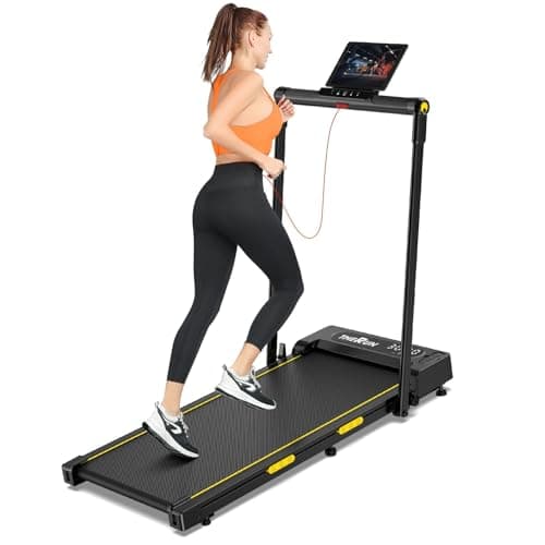 THERUN Walking Pad, 2 in 1 Foldable Treadmills for Home, 2.5HP Under Desk with Handle Bar, 16" Widened Running Belt, with Remote Control