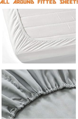 Elegant Comfort 1500 Premium Quality Fitted Sheet Ultra Soft 18-24 Inch Extra Deep Pocket - Single Fitted Sheet for High Mattress - Wrinkle Free with Smart Storage Pockets, Queen, Turquoise 3