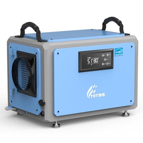 Tiitss Commercial Dehumidifier 120 Pint with Drain Hose for Crawl Spaces, Industrial, Basements, Garages, Dehumidifier with Pump, Portable, Compact, Large Capacity, Auto Defrost, Memory Restart