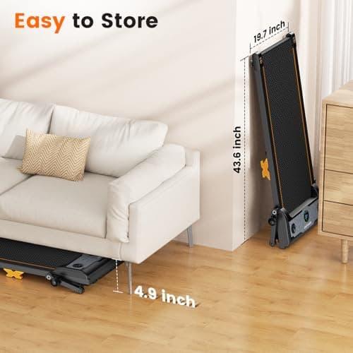 Servfit Walking Pad with Incline, 3 in 1 Under Desk Treadmills for Home, 265 Lbs Capacity Portable Walking Treadmill with Remote Control, LED Display, Hidden Safety Switch 6