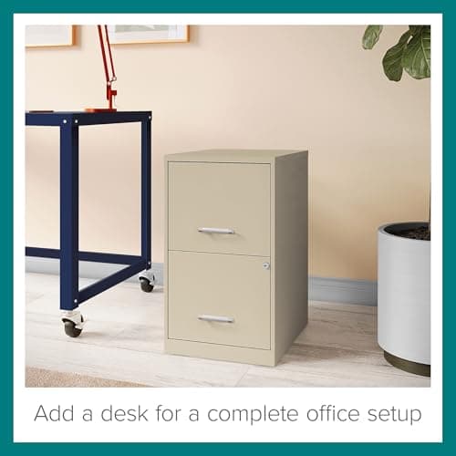 Lorell 14340 18 Deep 2-Drawer File Cabinet, Putty 8