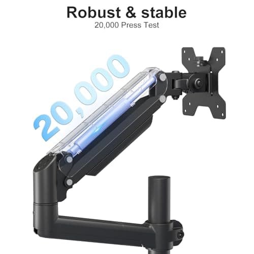 WALI Dual Monitor Mount, 13-32 Inch Adjustable Spring Dual Monitor Arm for Desk Holds Max 19.8 lbs Screens, Swivel Vesa Bracket with C Clamp, Grommet Mounting, Monitor Arms for 2 Monitors (GSDM002) 5