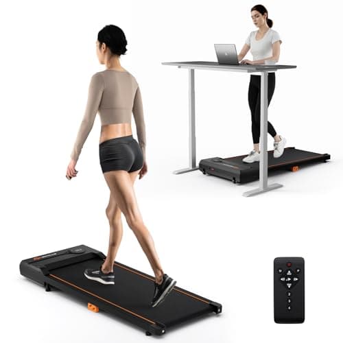 Goplus Walking Pad, 340 LBS Capacity Under Desk Treadmill with Remote Control, LED Display, 12 Preset Programs, Portable Treadmills for Home Small, Office