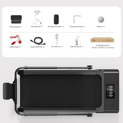 DeerRun Foldable Walking Pad Treadmill for Home & Office, Under Desk Walking Pad Treadmill with 9% Manual Incline and Handlebar, 0.6–7.5 MPH, 300 lb Capacity, App & Remote Control 7