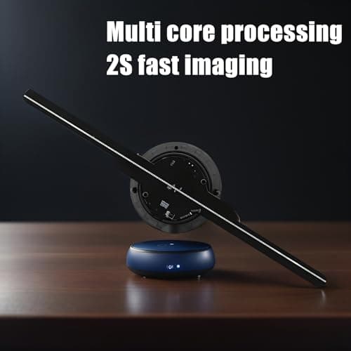 3D HologramFan,12.6-Inch Missyou 3D Holographic Projector Holographic Christmas Tree Advertising Display with Remote and Bluetooth ,700 Video Library for Business Store Signs,Bar,Casino,Party 7