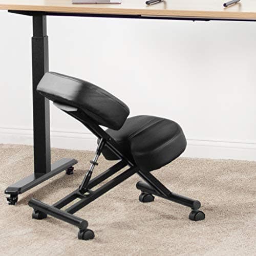 Ergonomic Kneeling Chair, Adjustable Stool for Home and Office - Improve Your Posture with an Angled Seat - Thick Comfortable Moulded Foam Cushions - Brake Casters 6
