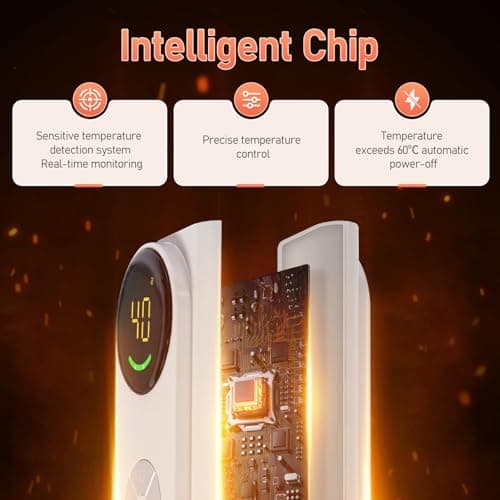 Wasrch Under Desk Warmer Portable Space Heater, Leg Warmer Foot Warmer for Office & Home, Whisper Heat Foldable Energy Efficient With Thermostat Timer Auto Shut Off 5