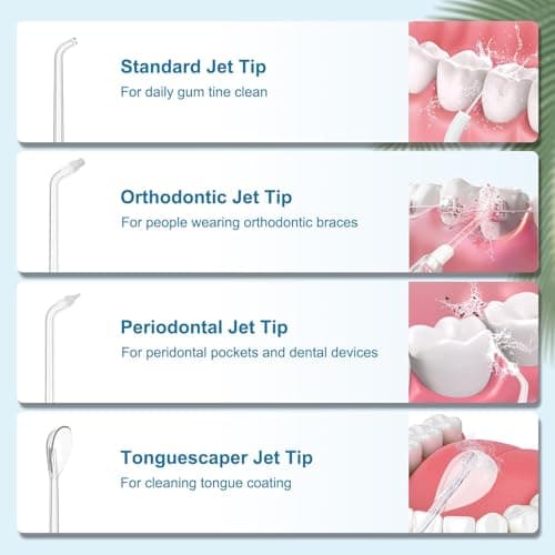 Portable Water Flosser for Teeth,Travel Water Flosser Picks,Mini Cordless Oral Irrigator Rechargeable Power Dental with Telescopic Water Tank, IPX7 Wateroproof for Brace & Sensitive Teeth Care,Pink 6