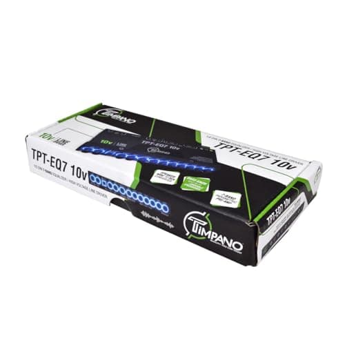 Timpano 7 band equalizer TPT-EQ7 10V High Voltage Line Driver 6 Channel RCA Output and Subwoofer Control and Crossover 1/2 Din Graphic Car Audio Eq with High Level Input 7