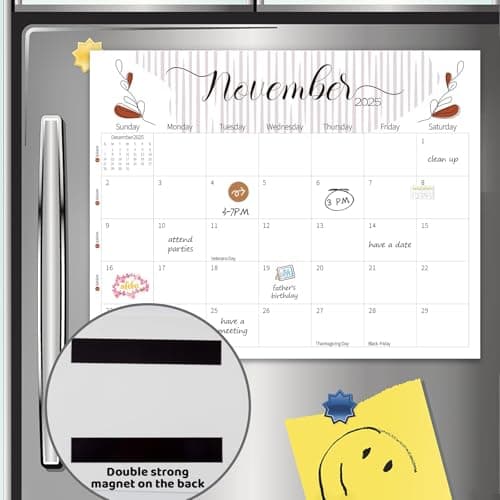 GuassLee Magnetic Calendar 2026-2027 - Magnetic Calendar for Fridge 11 x 14 Inches, Runs from Jan. 2026 to Jun.2027, 18 Monthly Planner for Easy Planning and Organizing 8