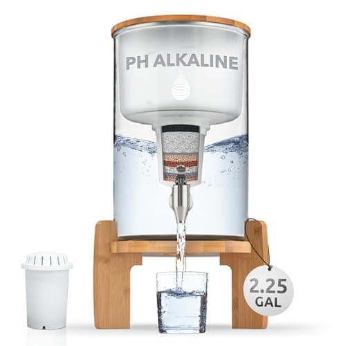 Invigorated Water Alkaline Water Purification Unit, White, Plastic, pH001 Filter Included, Convenient Anti-Slip Design