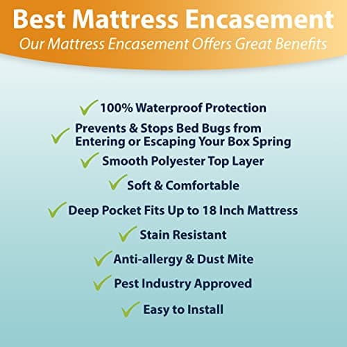 Waterproof Mattress Protector Twin Size - 6-Sided Zippered Mattress Encasement, Breathable Fabric Cover, Machine Washable, Fits Twin Mattress 39 x 75 Inches, Up to 16" Deep 7