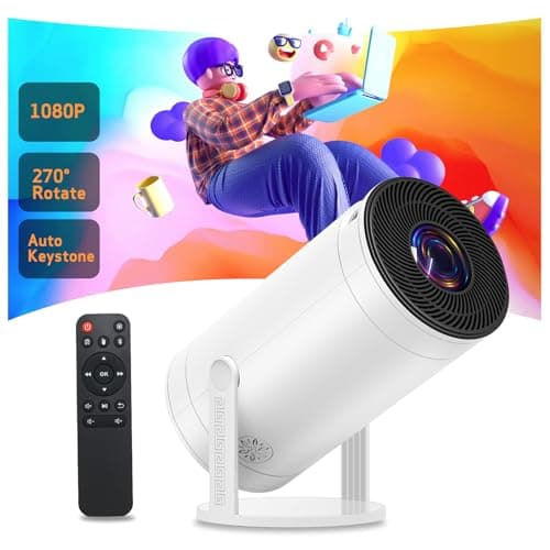 Weelikeit Projector Native 1080P Bluetooth Projector 4K Support, Portable Outdoor Movie Projector, Home Mini Projector with Speaker Compatible with Smartphone,HDMI,USB,AV,Fire Stick,PS5