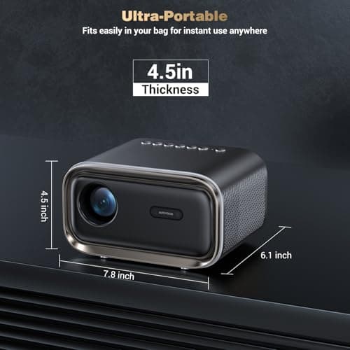 Projector with WiFi and Bluetooth: [Auto Focus/Keystone] - NICPOW Full HD 1080P 4K Supported Portable Bluetooth Projector for Gaming Devices and Phones - Ideal for Indoor Outdoor Use - Grey 7