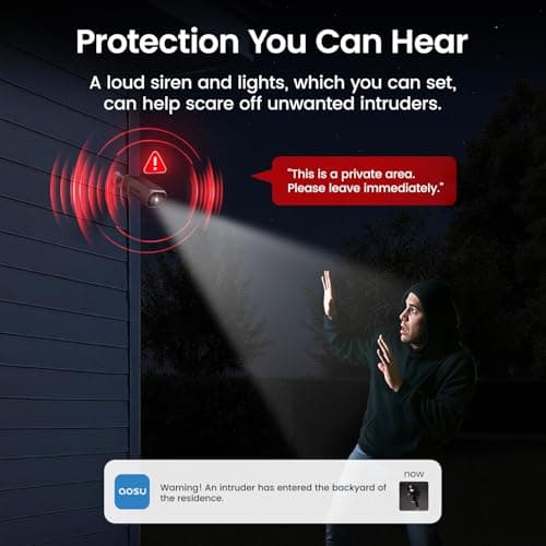 aosu Solar Security Cameras Wireless Outdoor, 2Mins DIY Installation, No Subscription Cameras for Home Security System, Local Storage, 2K Color Night Vision for Surveillance, 2.4&5GHz WiFi, 4 Cam-kit 7