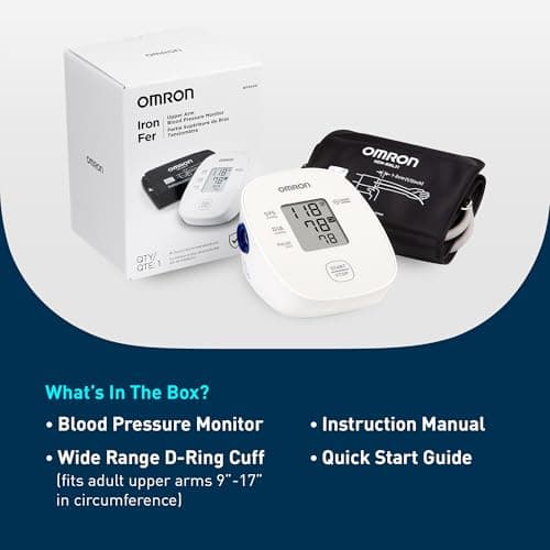 OMRON Iron Blood Pressure Monitor for Home Use & Upper Arm Blood Pressure Cuff - #1 Doctor & Pharmacist Recommended Brand - Clinically Validated 5
