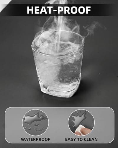 Leather Desk Pad Protector,Large Desk Mat, Mouse Pad, Non-Slip PU Leather Desk Blotter, Laptop Computer Desk Keyboard Mat, Waterproof Desk Writing Pad for Office/Home (Black, 48" x 17") 5